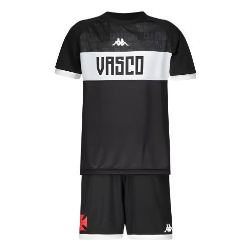 Kit Infantil Vasco Supporter 2024/25 Preto e Branco